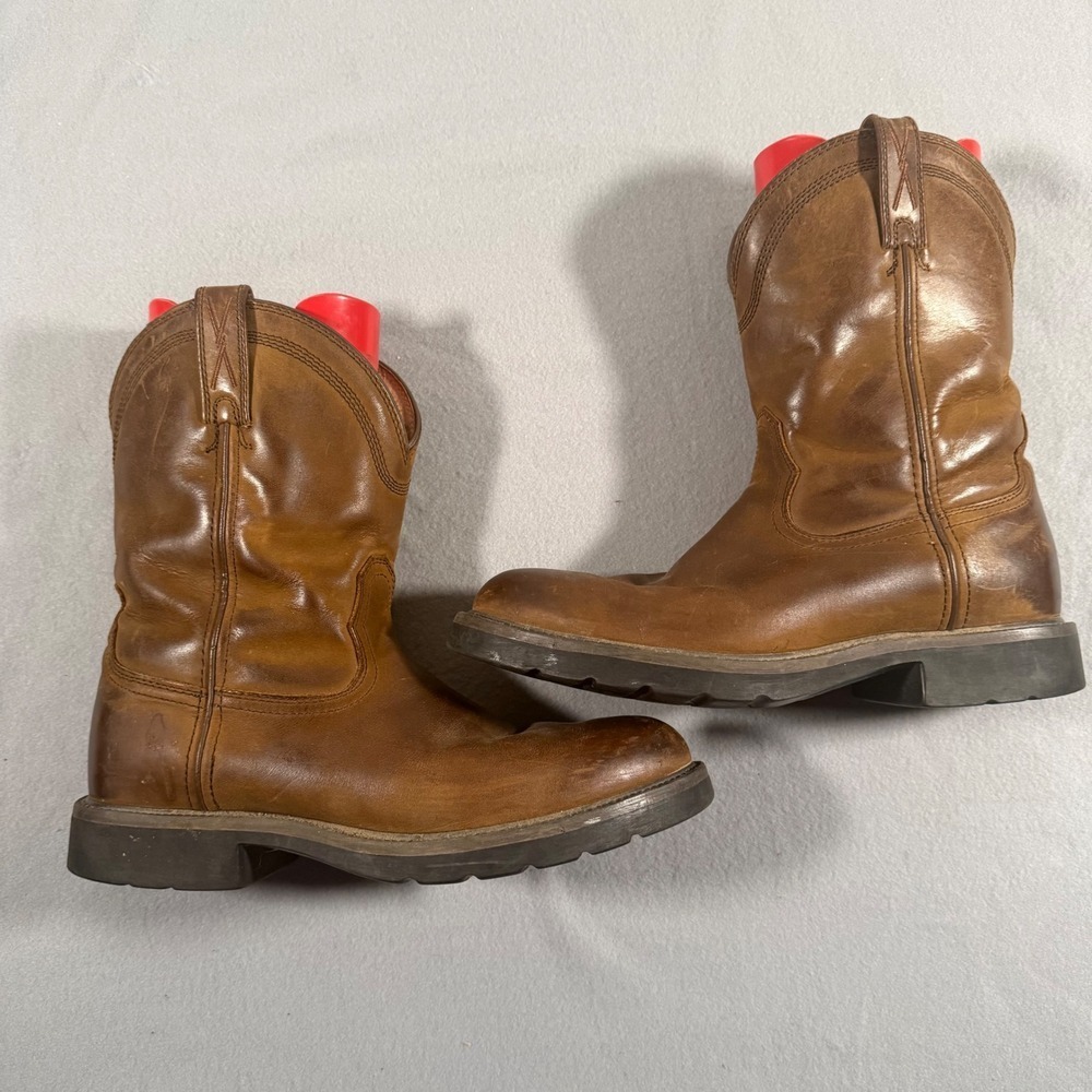 Twisted X Mens Brown Leather Cowboy Boots Round Toe Work Western Size 10.5D